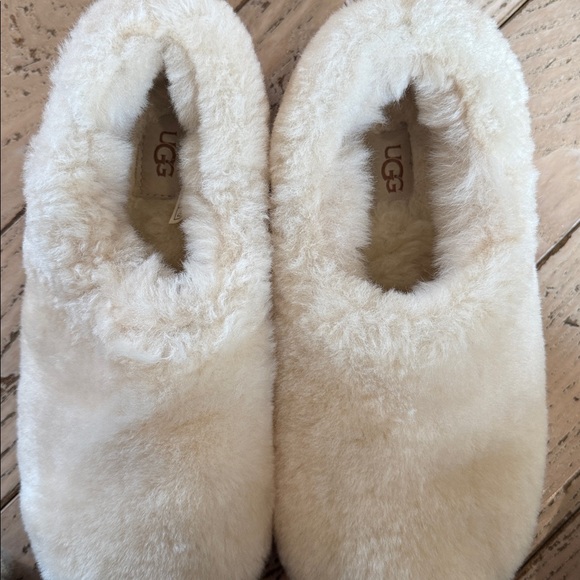 UGG CLASSIC COZY BOOTIE NATURAL SHEEPSKIN ANKLE SUGAR SOLE SLIPPER SIZE 7 WOMEN - Picture 6 of 13